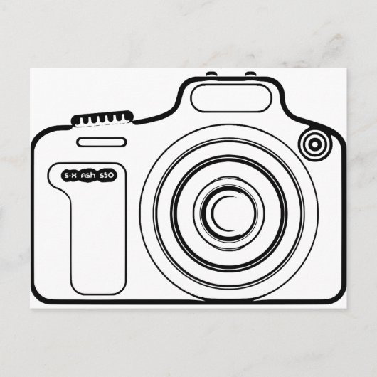 Schwarzweißkamera Postkarte (Vorderseite)