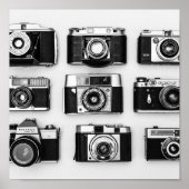 Schwarzweißkameras Poster (Vorne)