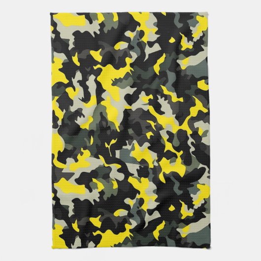 Schwarzweißkampfmuster Geschirrtuch (Vertikal)