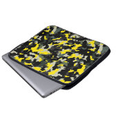 Schwarzweißkampfmuster Laptopschutzhülle (Vorne Knopf)