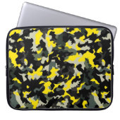 Schwarzweißkampfmuster Laptopschutzhülle (Vorderseite)