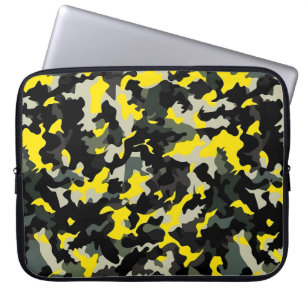 Schwarzweißkampfmuster Laptopschutzhülle