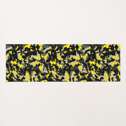 Schwarzweißkampfmuster Yogamatte (Rückseite (Horizontal))