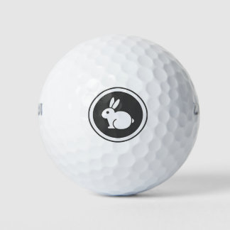 Schwarzweißkaninchen Golfball