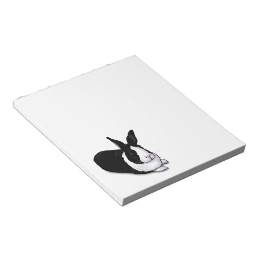 Schwarzweißkaninchen Notizblock (angewinkelt)