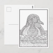 Schwarzweißkarte aus weißem Holz Postkarte (Vorne/Hinten)