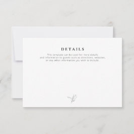 Schwarzweißkarte RSVP Karte