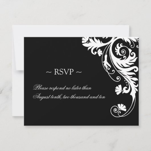 Schwarzweißkarten RSVP Karte (Vorderseite)