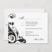 Schwarzweißkarten RSVP Karte (Rückseite)