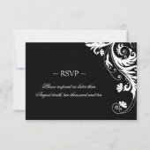 Schwarzweißkarten RSVP Karte (Vorderseite)