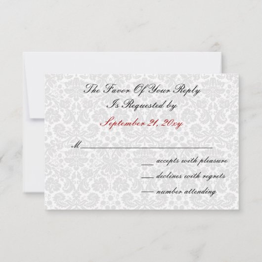 Schwarzweißkarten (Standard 3,5 x 5) RSVP Karte (Rückseite)