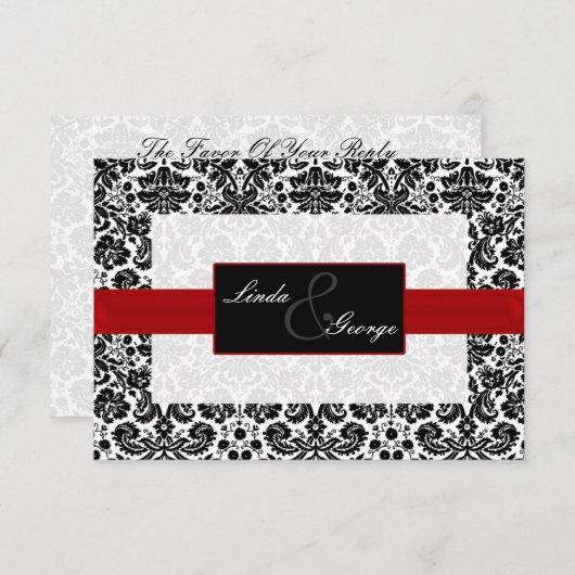 Schwarzweißkarten (Standard 3,5 x 5) RSVP Karte (Vorne/Hinten)