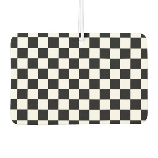 Schwarzweißkarton Autolufterfrischer (Vorderseite)