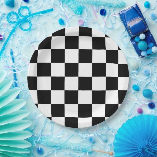 Schwarzweißkarton pappteller (Party)