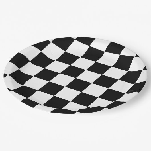 Schwarzweißkarton pappteller (Schrägansicht)