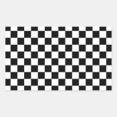 Schwarzweißkarton Rechteckiger Aufkleber (Vorderseite)