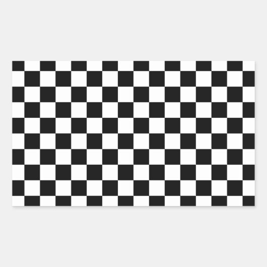 Schwarzweißkarton Rechteckiger Aufkleber (Vorderseite)