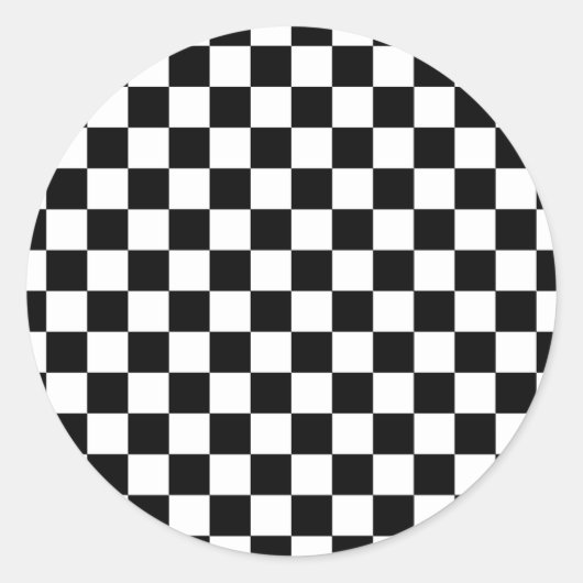 Schwarzweißkarton Runder Aufkleber (Vorderseite)