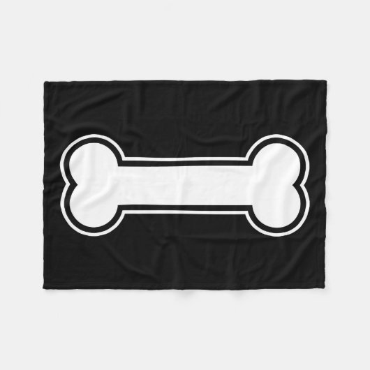 Schwarzweißkartoon Fleecedecke (Vorderseite (Horizontal))