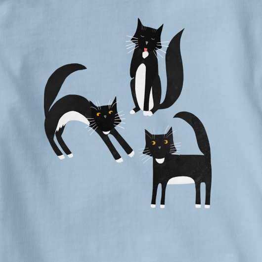 Schwarzweißkatze Baby T-shirt