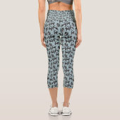 Schwarzweißkatze Capri Leggings (Rückseite)