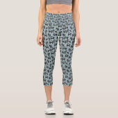 Schwarzweißkatze Capri Leggings (Vorderseite)