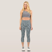 Schwarzweißkatze Capri Leggings (Vorderseite)