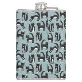 Schwarzweißkatze Flachmann (Rückseite)