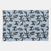 Schwarzweißkatze Geschirrtuch (Horizontal)