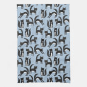 Schwarzweißkatze Geschirrtuch (Vertikal)