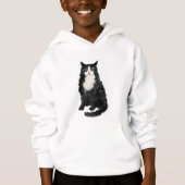 Schwarzweißkatze Hoodie (Vorderseite)