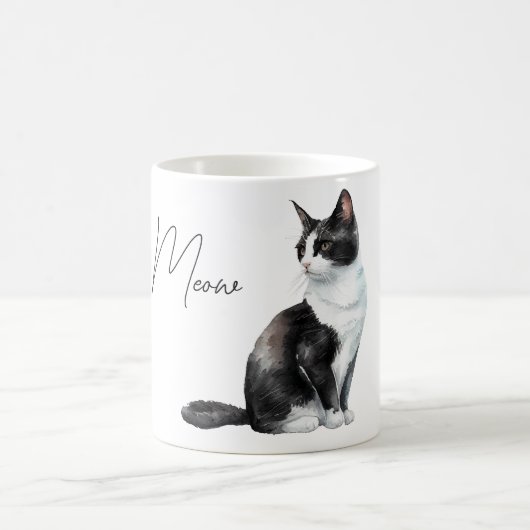 Schwarzweißkatze Kaffeetasse (Mittel)