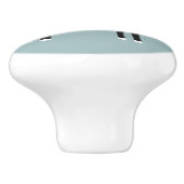 Schwarzweißkatze Keramikknauf (Seitenansicht)