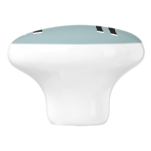 Schwarzweißkatze Keramikknauf (Seitenansicht)