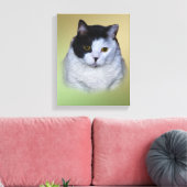 Schwarzweißkatze Leinwanddruck (Insitu (Wohnzimmer))