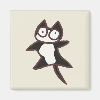 Schwarzweißkatze Magnet