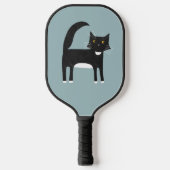 Schwarzweißkatze Pickleball Schläger (Vorderseite)