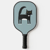 Schwarzweißkatze Pickleball Schläger (Rückseite)