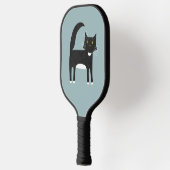 Schwarzweißkatze Pickleball Schläger (Links)