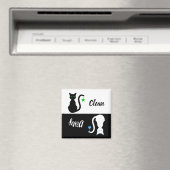 Schwarzweißkatze Saubere Geschirrspülmaschine Magn Magnet (In Situ (Geschirrspüler))