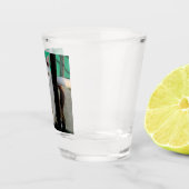 Schwarzweißkatze Schnapsglas (Rechts)