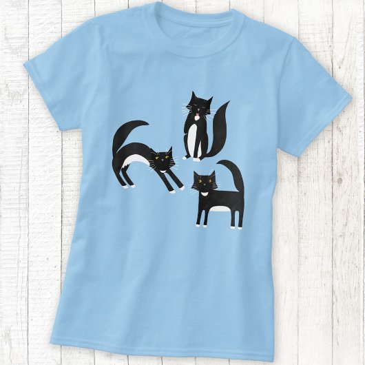 Schwarzweißkatze T-Shirt