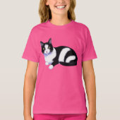 Schwarzweißkatze T-Shirt (Vorderseite)