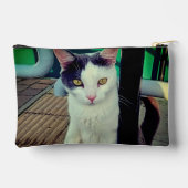 Schwarzweißkatze Zubehörtasche (Rückseite)