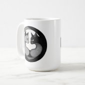Schwarzweißkatzen Kaffeetasse (Vorderseite Links)