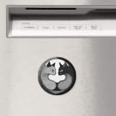 Schwarzweißkatzen Magnet (In Situ (Geschirrspüler))