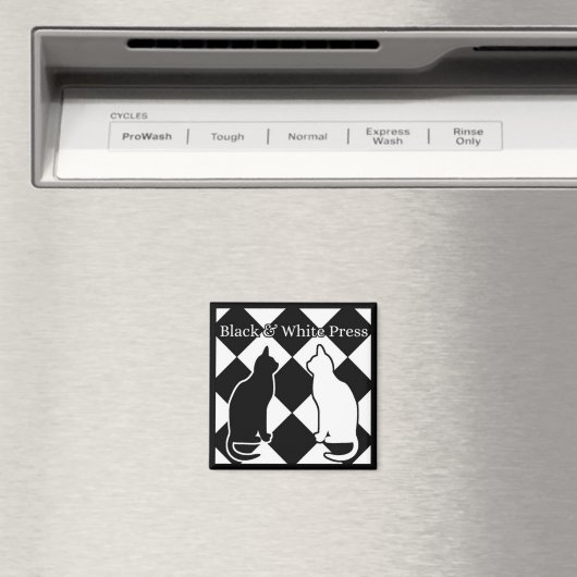 Schwarzweißkatzen Magnet (In Situ (Geschirrspüler))