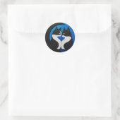Schwarzweißkatzen Runder Aufkleber (Tasche)