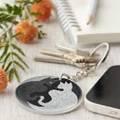 Schwarzweißkatzen Schlüsselanhänger (Vorderseite rechts)