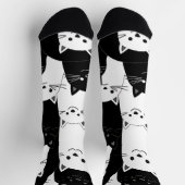 Schwarzweißkatzen Socken (Oben)